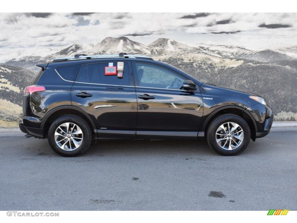 2017 RAV4 XLE AWD Hybrid - Black / Black photo #2