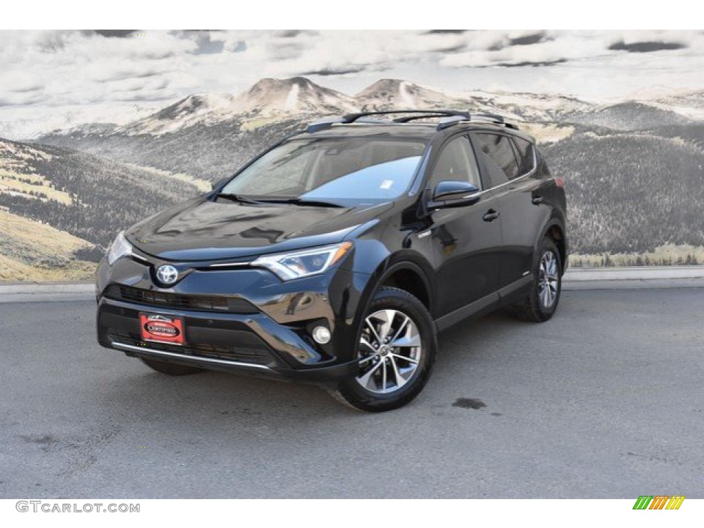 2017 RAV4 XLE AWD Hybrid - Black / Black photo #5