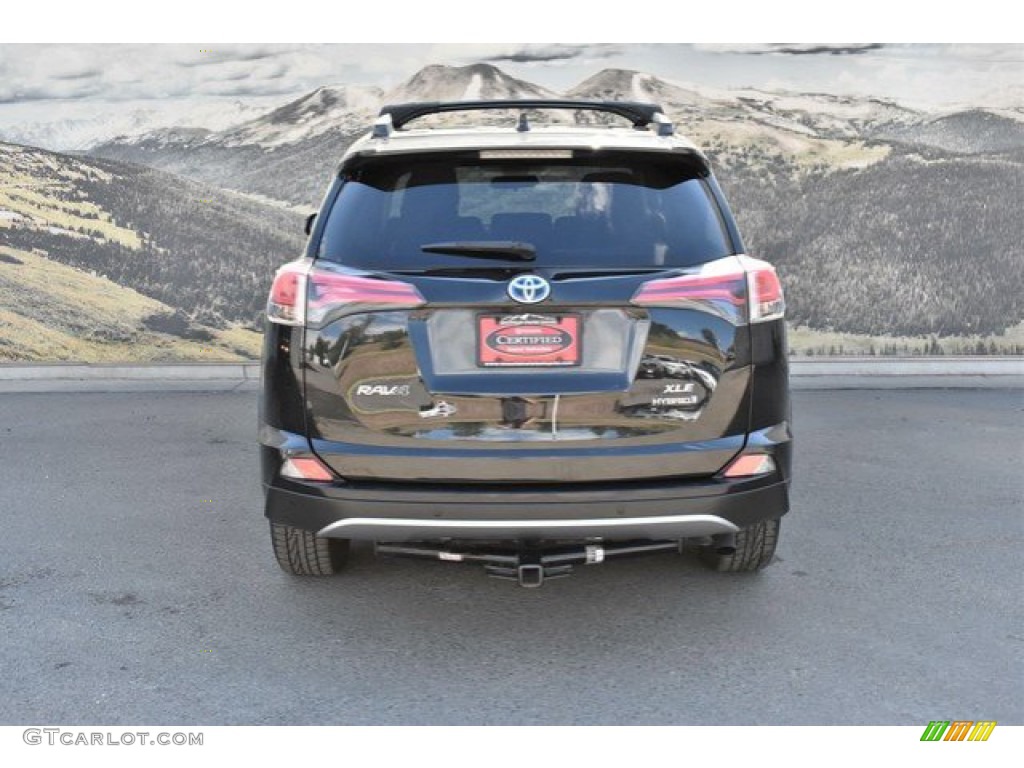 2017 RAV4 XLE AWD Hybrid - Black / Black photo #8