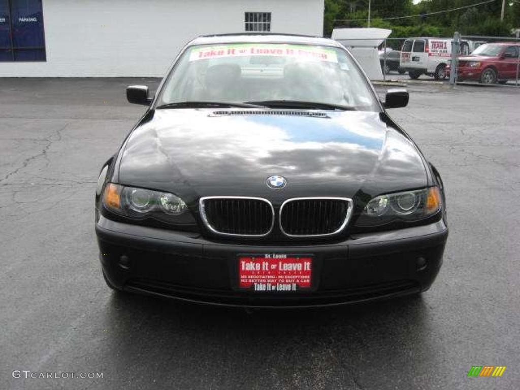 2002 3 Series 325i Sedan - Jet Black / Beige photo #6