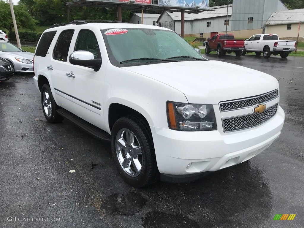 2014 Tahoe LTZ 4x4 - Summit White / Light Titanium/Dark Titanium photo #4