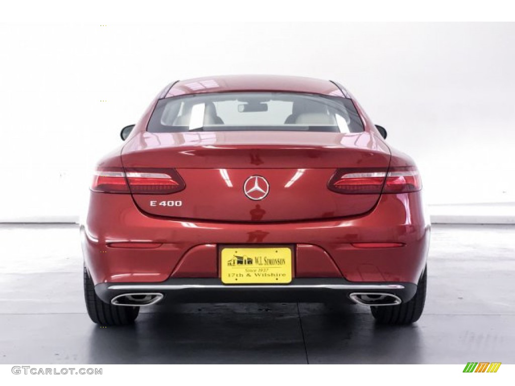 2018 E 400 Coupe - designo Cardinal Red Metallic / Macchiato Beige/Espresso Brown photo #3