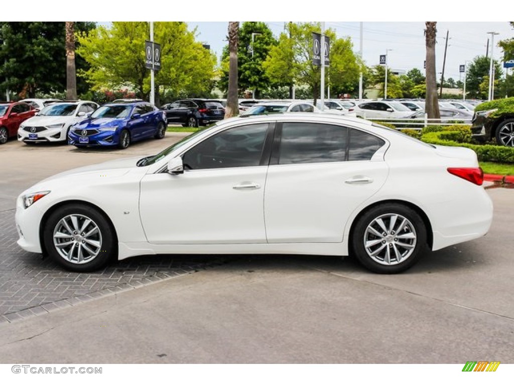 2015 Q50 3.7 - Moonlight White / Wheat photo #4