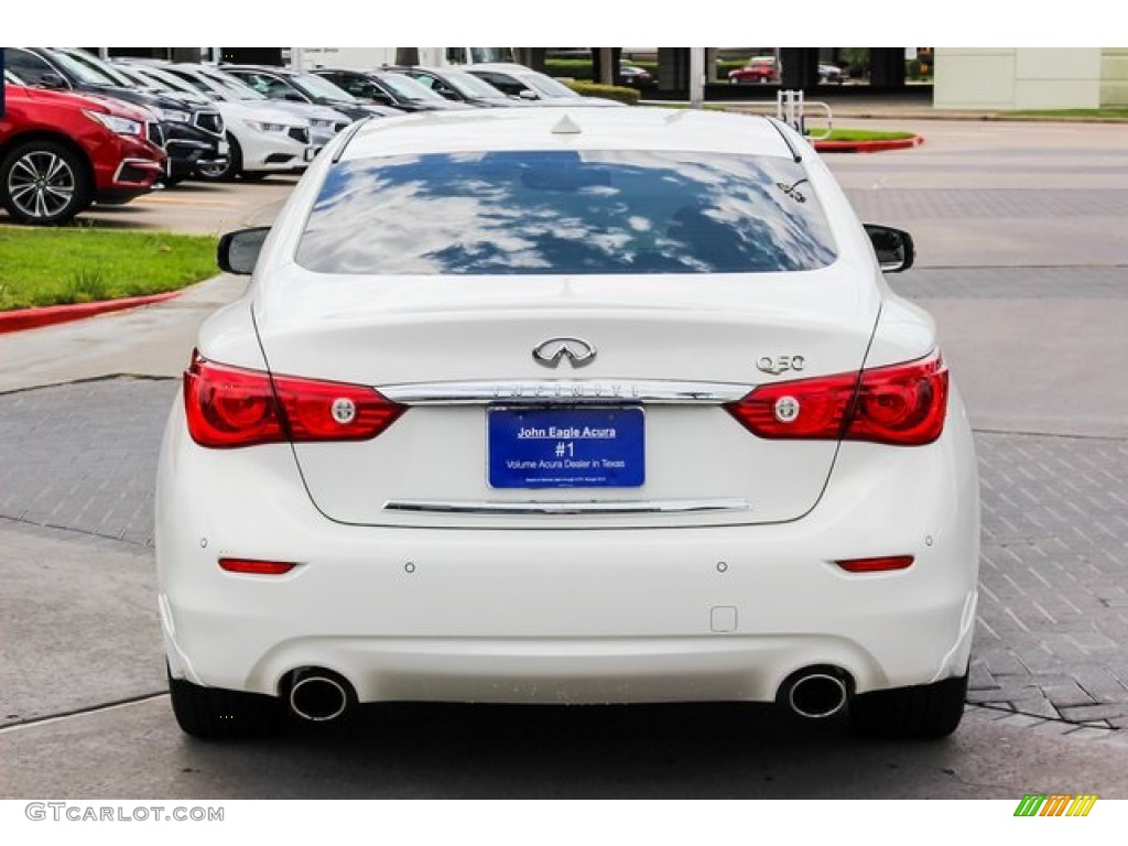 2015 Q50 3.7 - Moonlight White / Wheat photo #6