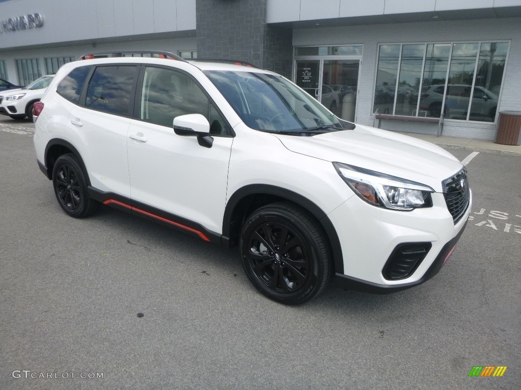 Crystal White Pearl 2019 Subaru Forester 2.5i Sport Exterior Photo #134011893