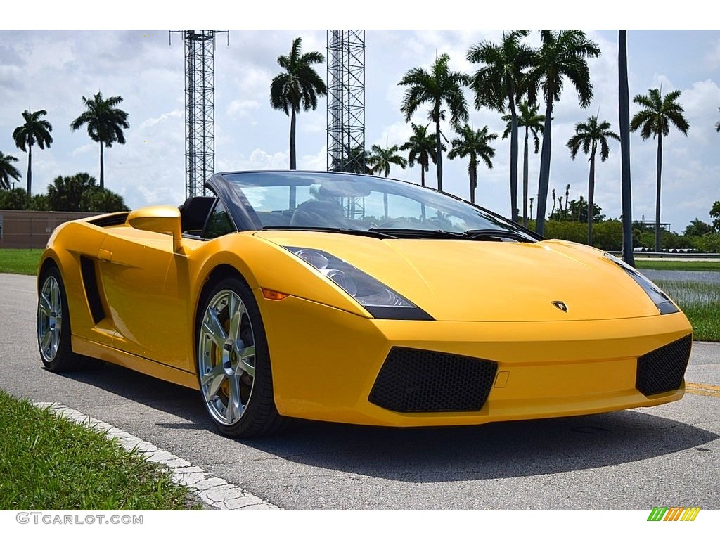 2006 Gallardo Spyder E-Gear - Giallo Midas / Nero Perseus photo #1