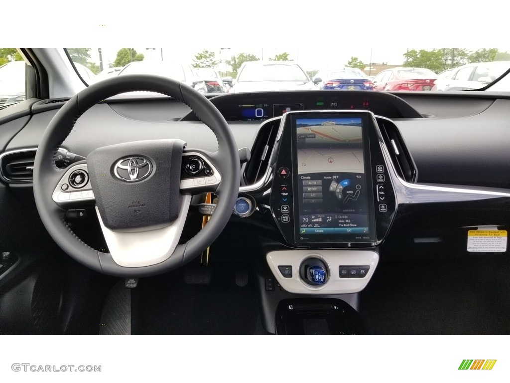 2019 Toyota Prius Prime Premium Black Dashboard Photo #134014059