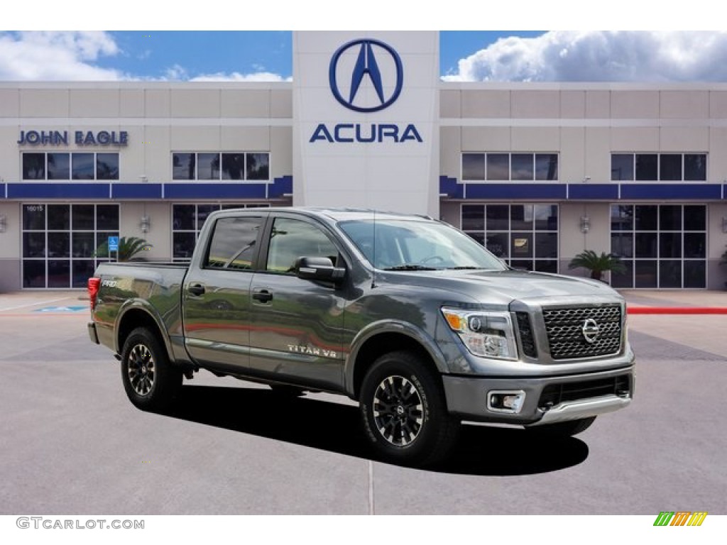 2019 Titan PRO 4X Crew Cab 4x4 - Gun Metallic / Black photo #1