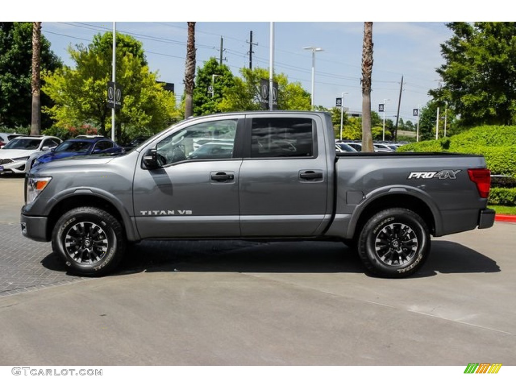 Gun Metallic 2019 Nissan Titan PRO 4X Crew Cab 4x4 Exterior Photo #134015985