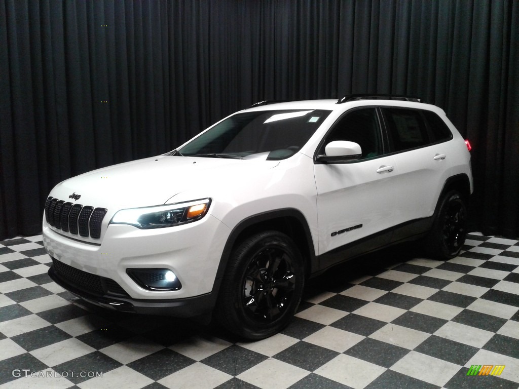 2019 Cherokee Latitude Plus 4x4 - Pearl White / Black photo #2