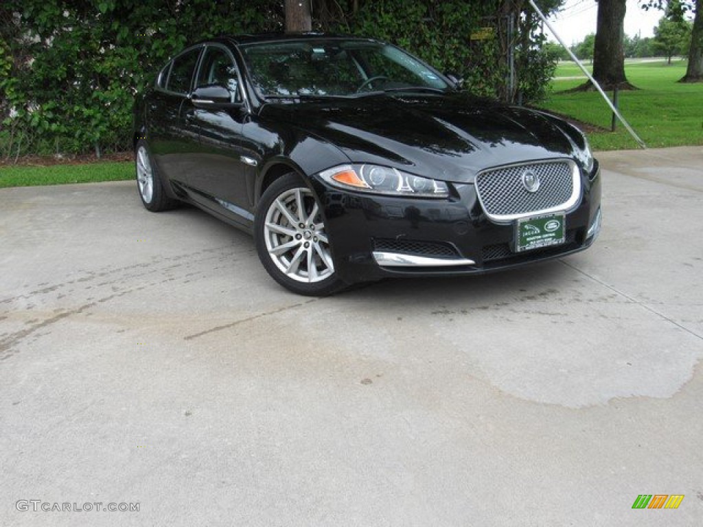 2013 XF I4 T - Ultimate Black Metallic / Warm Charcoal photo #1