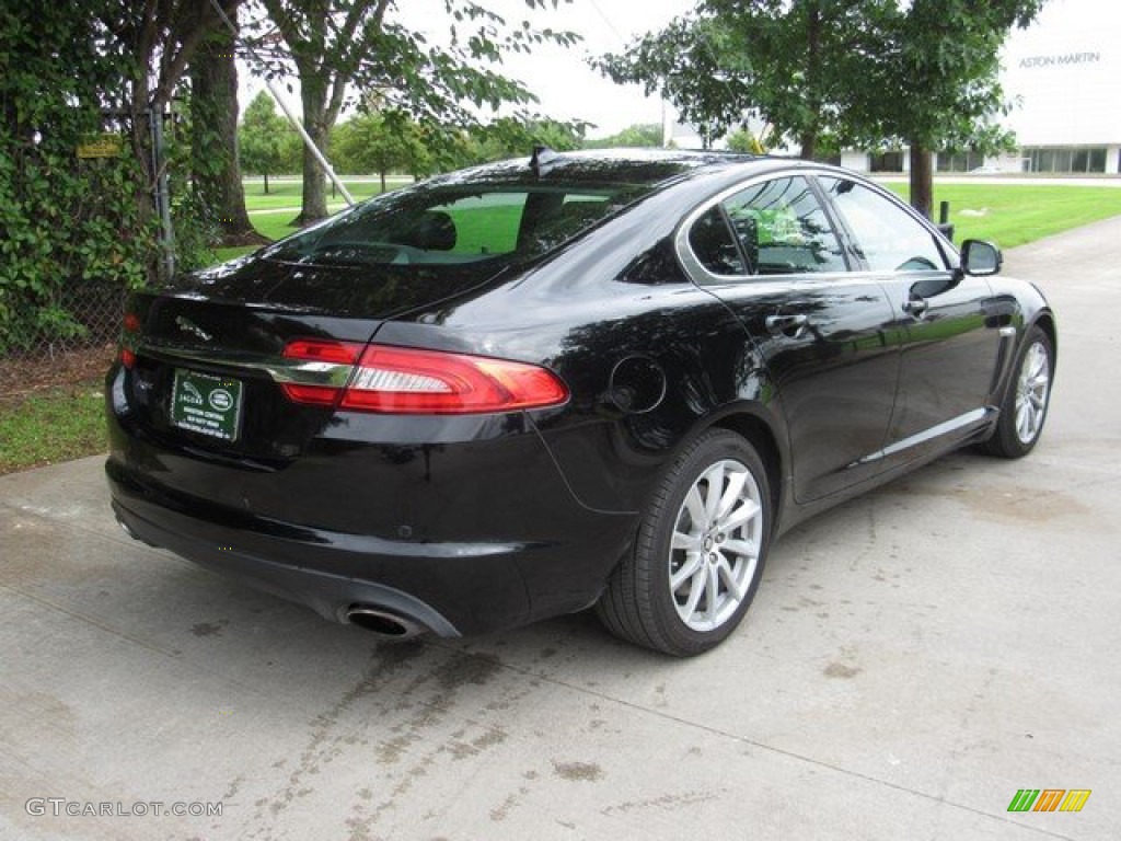 2013 XF I4 T - Ultimate Black Metallic / Warm Charcoal photo #8