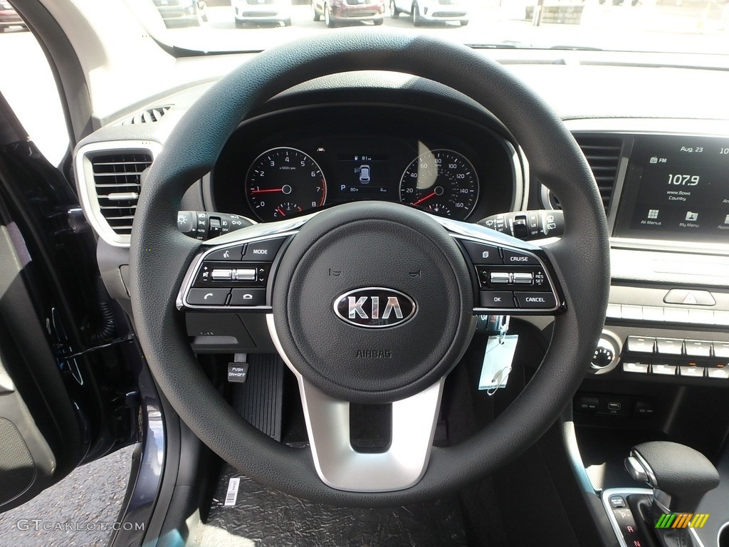 2020 Kia Sportage LX AWD Black Steering Wheel Photo #134032446