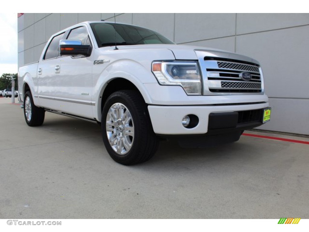 2014 F150 Platinum SuperCrew - White Platinum / Platinum Unique Pecan photo #2