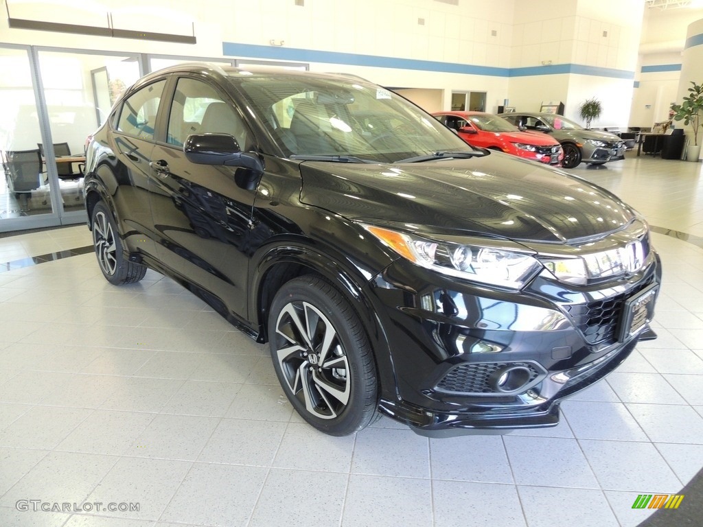 2019 HR-V Sport AWD - Crystal Black Pearl / Black photo #3