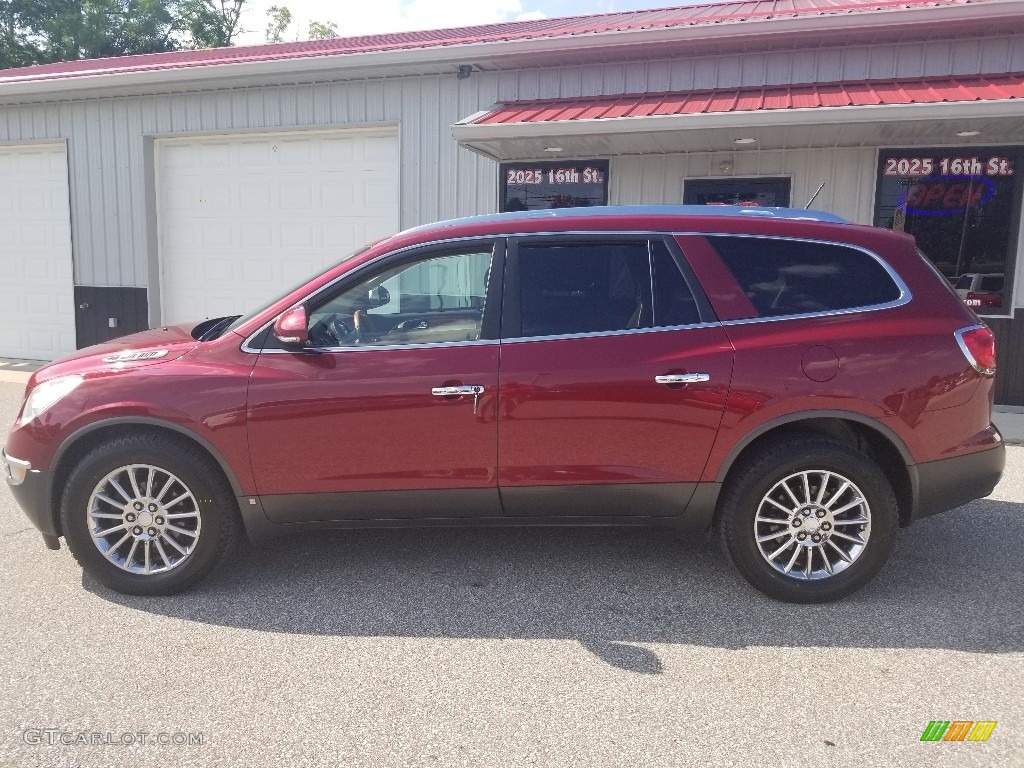 2010 Enclave CXL - Red Jewel Tintcoat / Cashmere/Cocoa photo #2