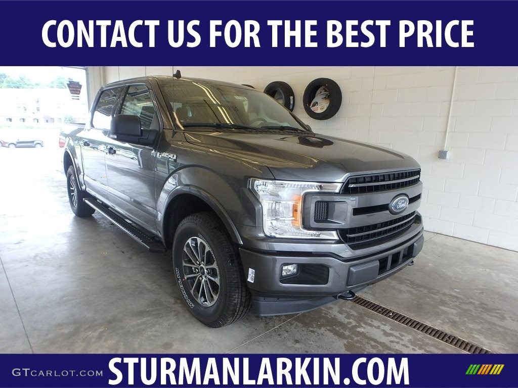 2019 F150 XLT SuperCrew 4x4 - Magnetic / Sport Black/Red photo #1