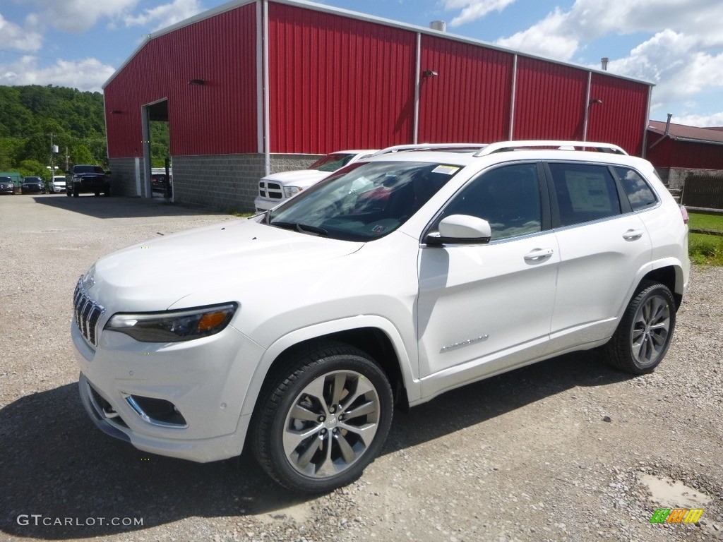 2019 Cherokee Overland 4x4 - Pearl White / Black/Tan photo #1
