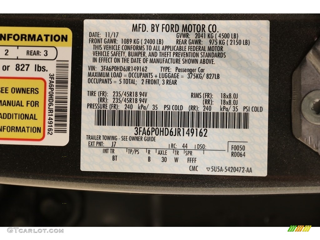 2018 Fusion SE - Magnetic / Ebony photo #22