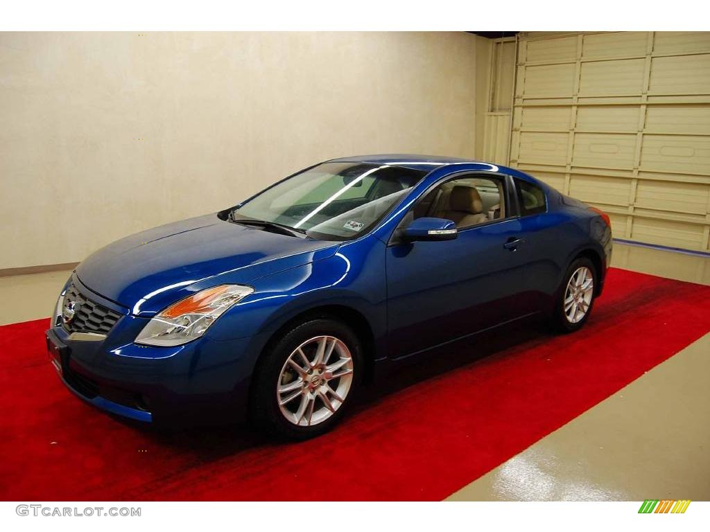 2008 Altima 3.5 SE Coupe - Azure Blue Metallic / Frost photo #3