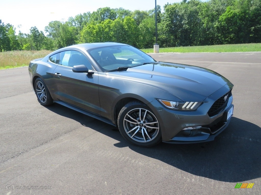 2016 Mustang EcoBoost Premium Coupe - Magnetic Metallic / Ebony photo #4