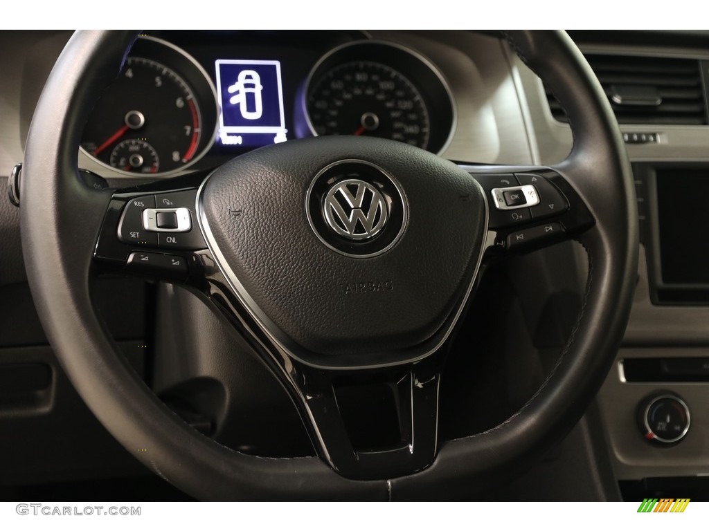 2017 Volkswagen Golf SportWagen S Titan Black Steering Wheel Photo #134046291