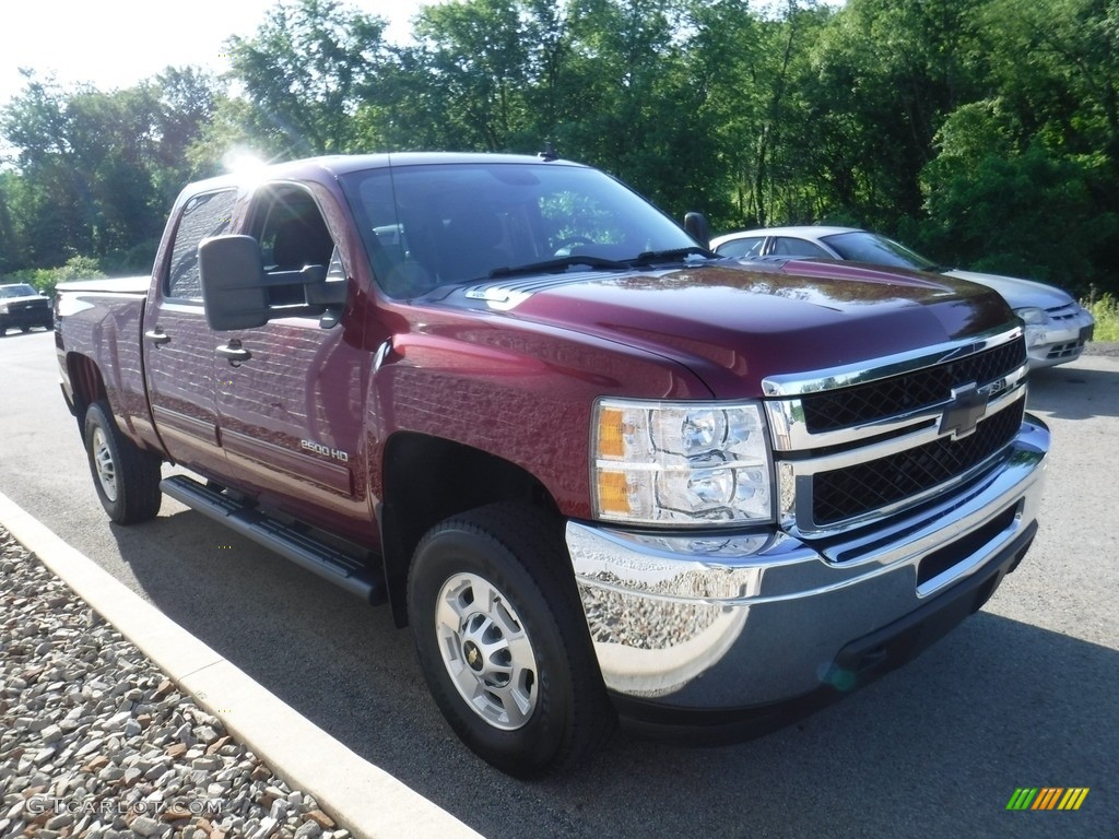 2013 Silverado 2500HD LT Crew Cab 4x4 - Deep Ruby Metallic / Ebony photo #7