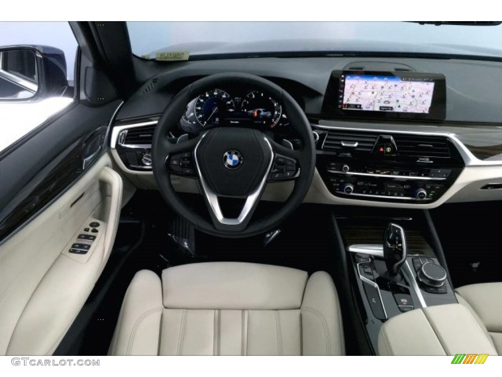 2019 5 Series 530i Sedan - Mediterranean Blue Metallic / Ivory White photo #4