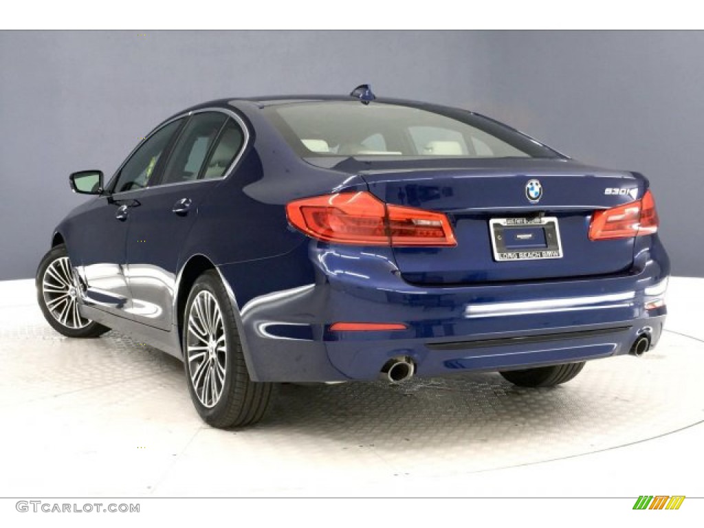 2019 5 Series 530i Sedan - Mediterranean Blue Metallic / Ivory White photo #10