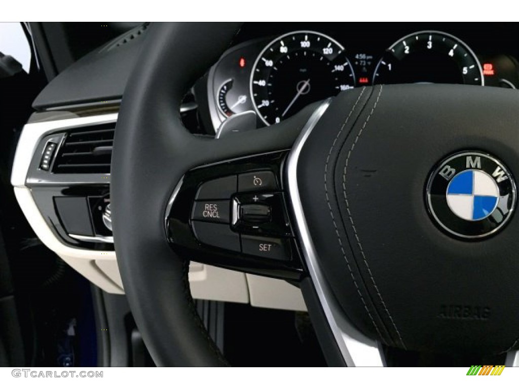 2019 5 Series 530i Sedan - Mediterranean Blue Metallic / Ivory White photo #14
