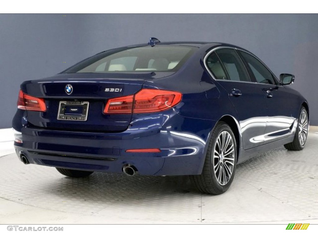 2019 5 Series 530i Sedan - Mediterranean Blue Metallic / Ivory White photo #30