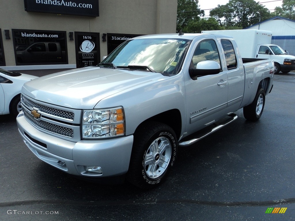 2013 Silverado 1500 LT Extended Cab 4x4 - Silver Ice Metallic / Ebony photo #2