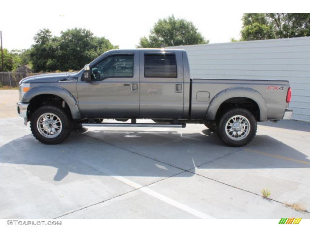 2012 F250 Super Duty Lariat Crew Cab 4x4 - Sterling Grey Metallic / Black photo #6