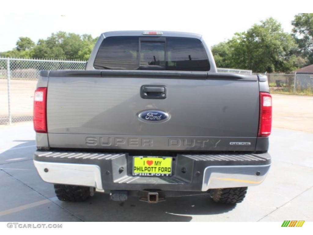 2012 F250 Super Duty Lariat Crew Cab 4x4 - Sterling Grey Metallic / Black photo #8