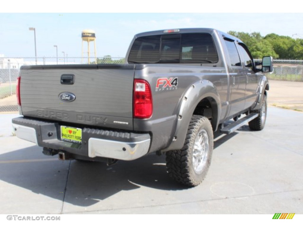 2012 F250 Super Duty Lariat Crew Cab 4x4 - Sterling Grey Metallic / Black photo #9