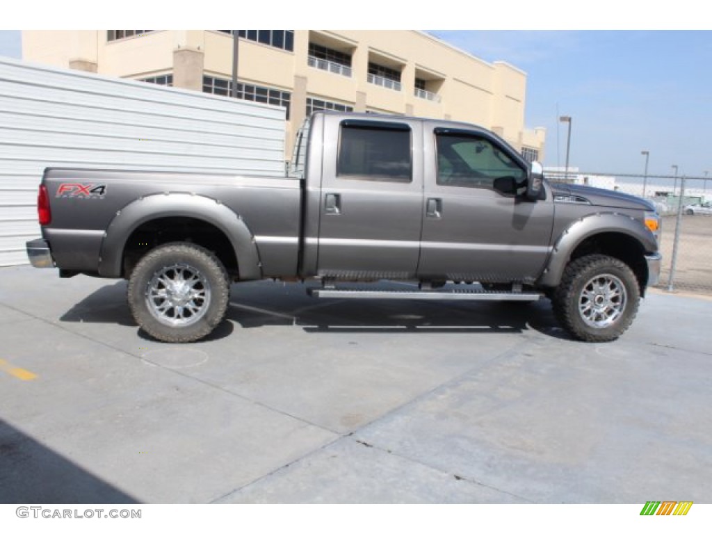 2012 F250 Super Duty Lariat Crew Cab 4x4 - Sterling Grey Metallic / Black photo #10