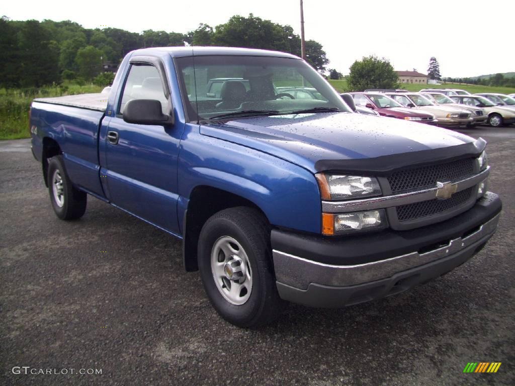 2003 Silverado 1500 Regular Cab 4x4 - Arrival Blue Metallic / Dark Charcoal photo #7