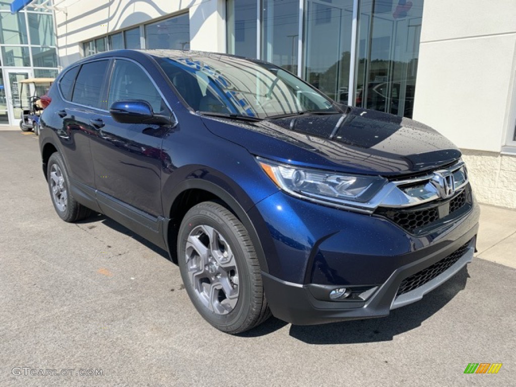 2019 CR-V EX-L AWD - Obsidian Blue Pearl / Gray photo #2