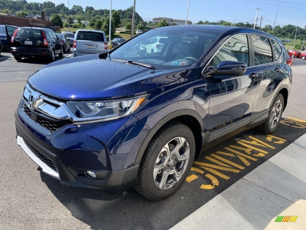 2019 CR-V EX-L AWD - Obsidian Blue Pearl / Gray photo #4