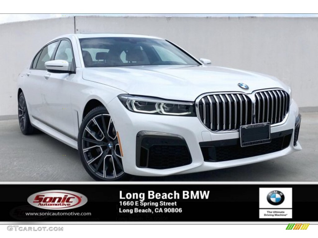 2020 7 Series 740i Sedan - Mineral White Metallic / Cognac photo #1