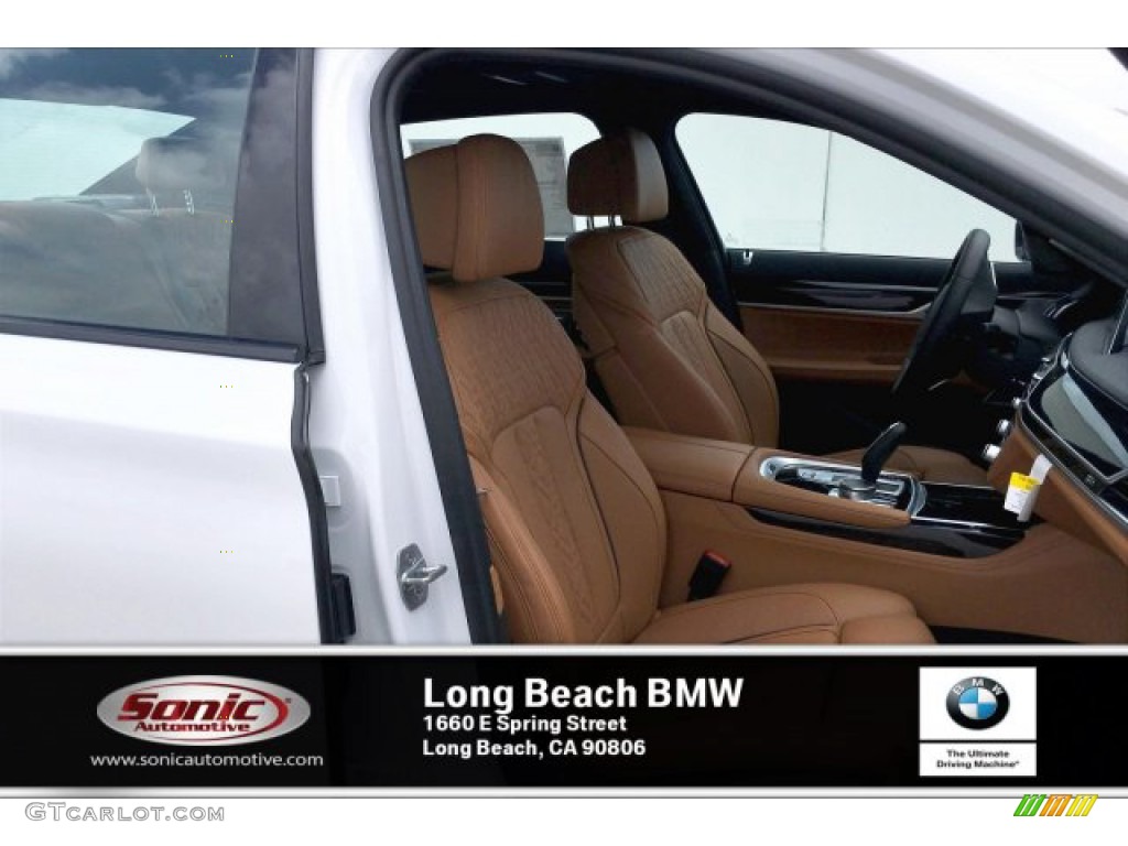 2020 7 Series 740i Sedan - Mineral White Metallic / Cognac photo #2