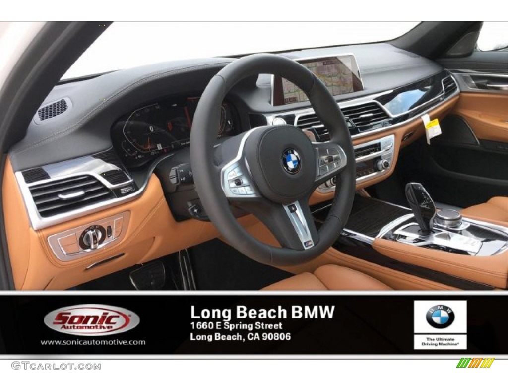 2020 7 Series 740i Sedan - Mineral White Metallic / Cognac photo #6