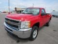 2012 Victory Red Chevrolet Silverado 2500HD Work Truck Regular Cab 4x4 Plow Truck  photo #1