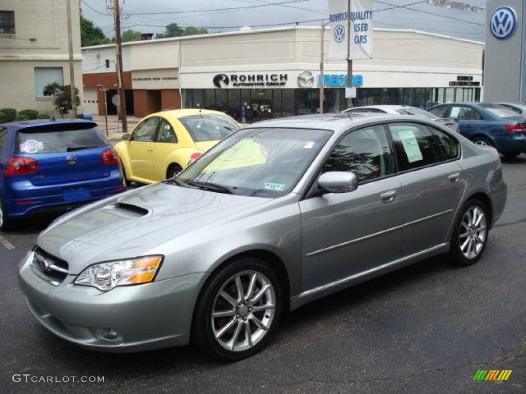 2006 Legacy 2.5 GT Limited Sedan - Titanium Silver Metallic / Brick Red photo #1