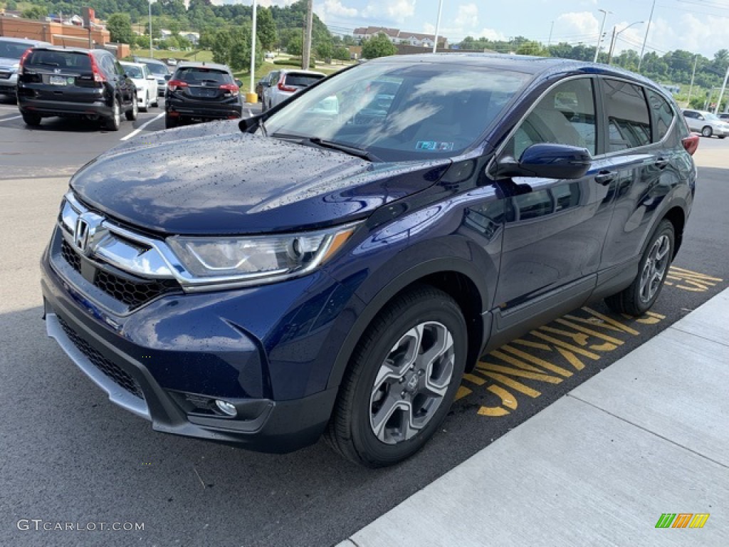 2019 CR-V EX-L AWD - Obsidian Blue Pearl / Gray photo #4