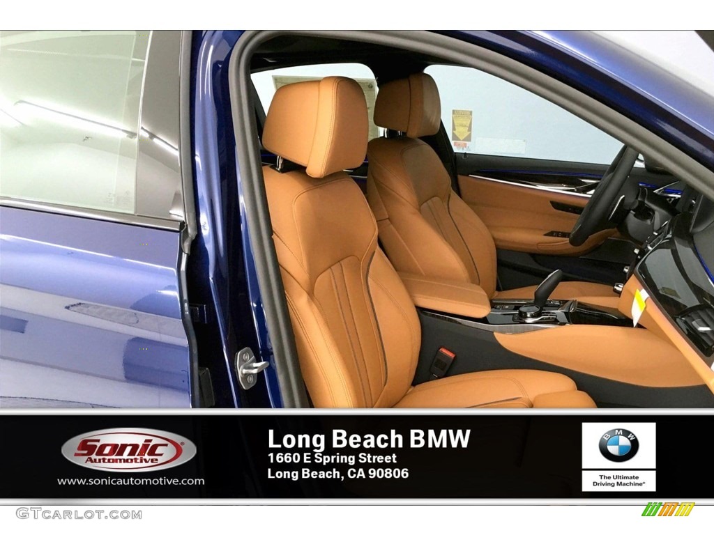 2019 5 Series M550i xDrive Sedan - Mediterranean Blue Metallic / Cognac photo #7