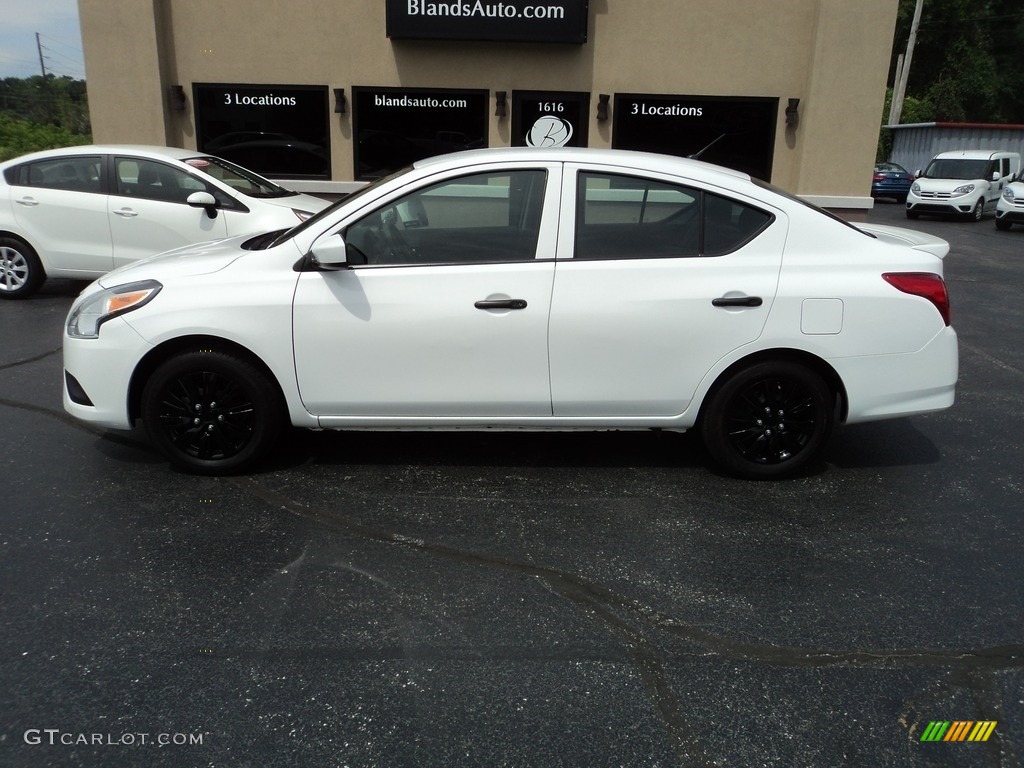 2017 Versa S - Fresh Powder White / Charcoal photo #1