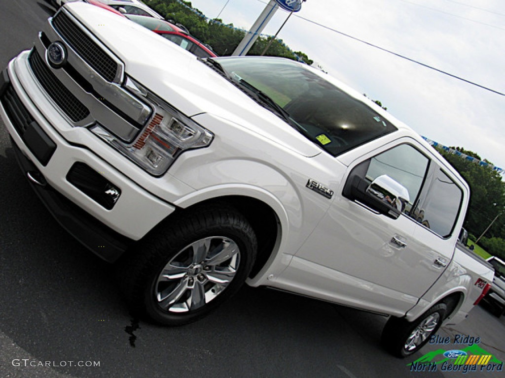 2018 F150 Platinum SuperCrew 4x4 - White Platinum / Black photo #38