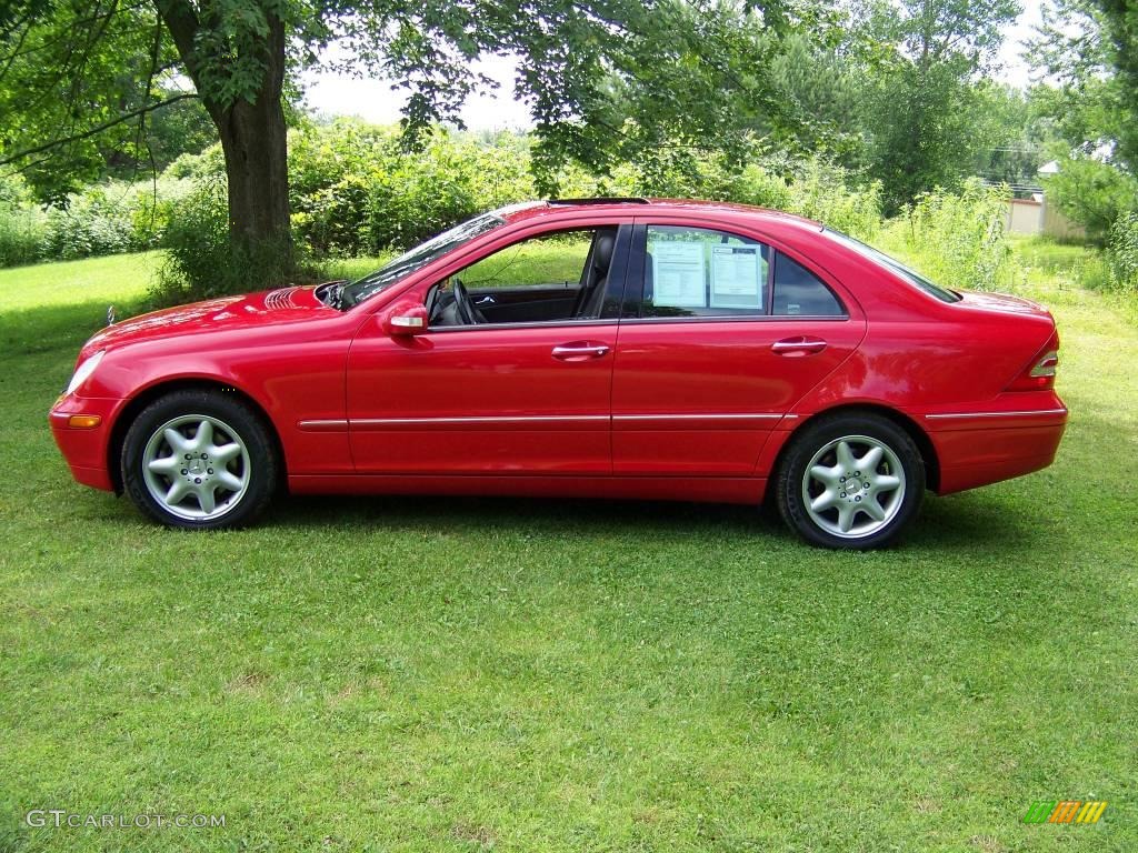 Magma Red 2003 Mercedes-Benz C 320 4Matic Sport Sedan Exterior Photo #13407039
