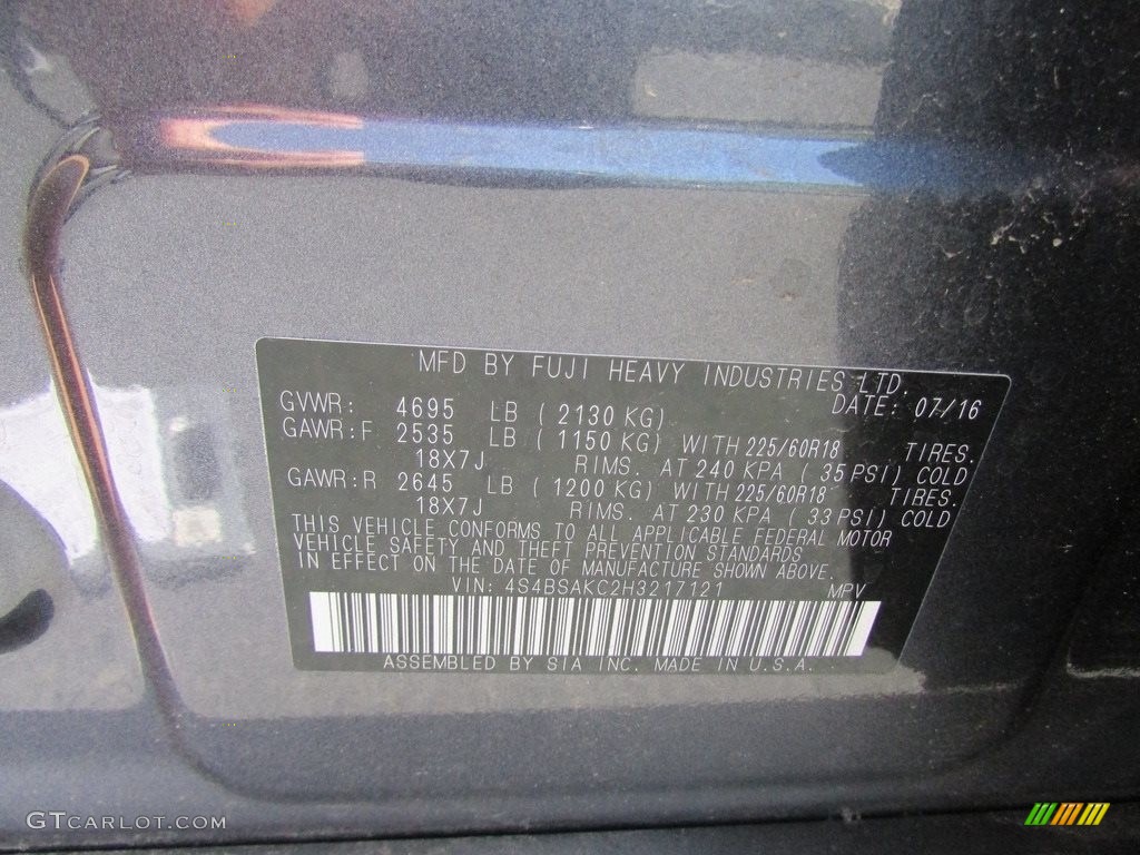 2017 Outback 2.5i Limited - Carbide Gray Metallic / Slate Black photo #30